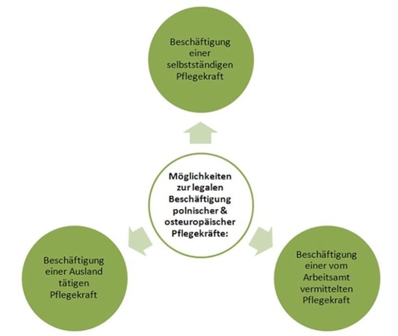 Möglichkeiten zur legalen Beschäftigung polnischer & osteuropäischer Pflegekräfte Darstellung, Pflegekräfte