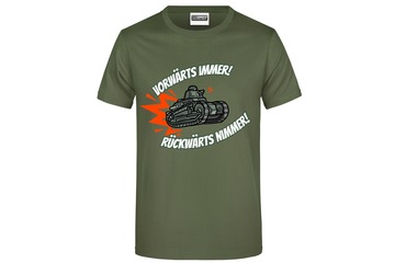 T-Shirt "Vorwärts immer - Rückwärts nimmer!" für Herren vorn
