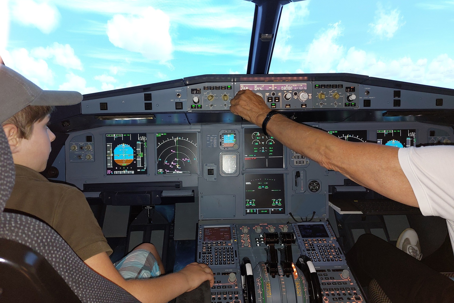 Flugsimulator A320: Kinder-Schnupperfliegen