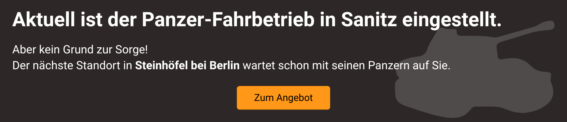 Panzer fahren in Steinhöfel | basenio.de