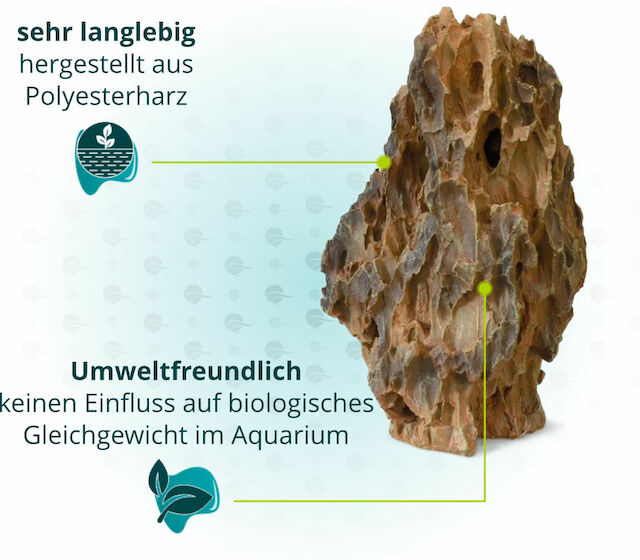 Aqua Della Stein mit Moos 25,5cm