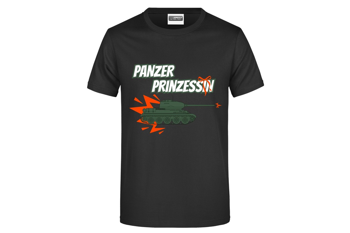T-Shirt "Panzer Prinzessin" für Herren vorn