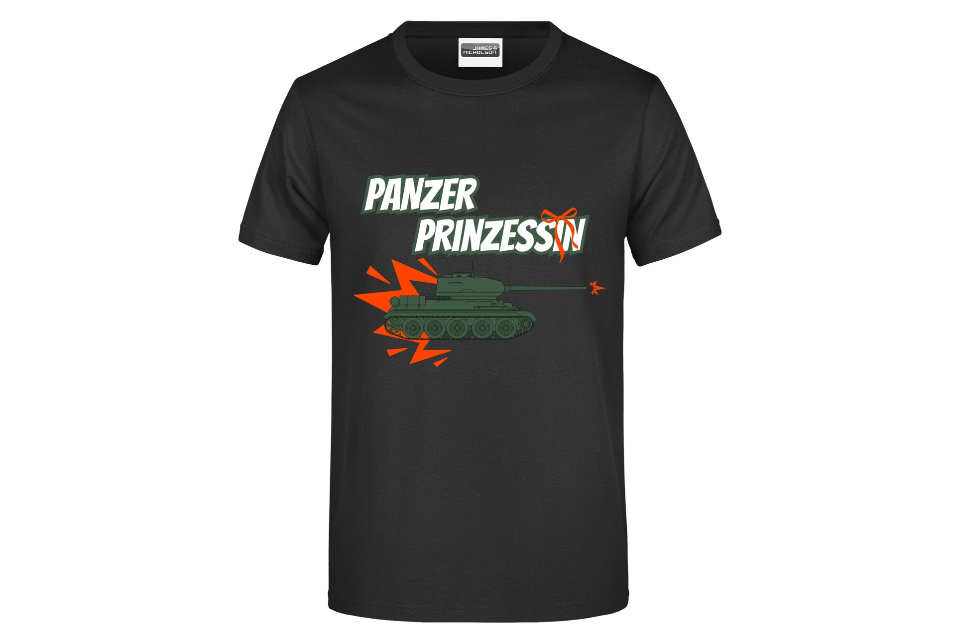T-Shirt "Panzer Prinzessin" für Herren vorn