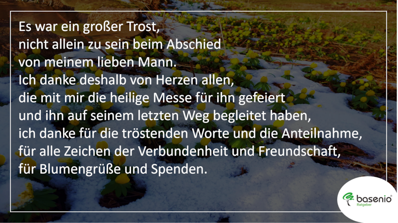 Danksagung Trauer & Beerdigung 🥇30 persönliche Texte