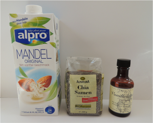 Chia Samen, Zutaten, Dessert, vegan, vegetarisch, Himbeere, Mango