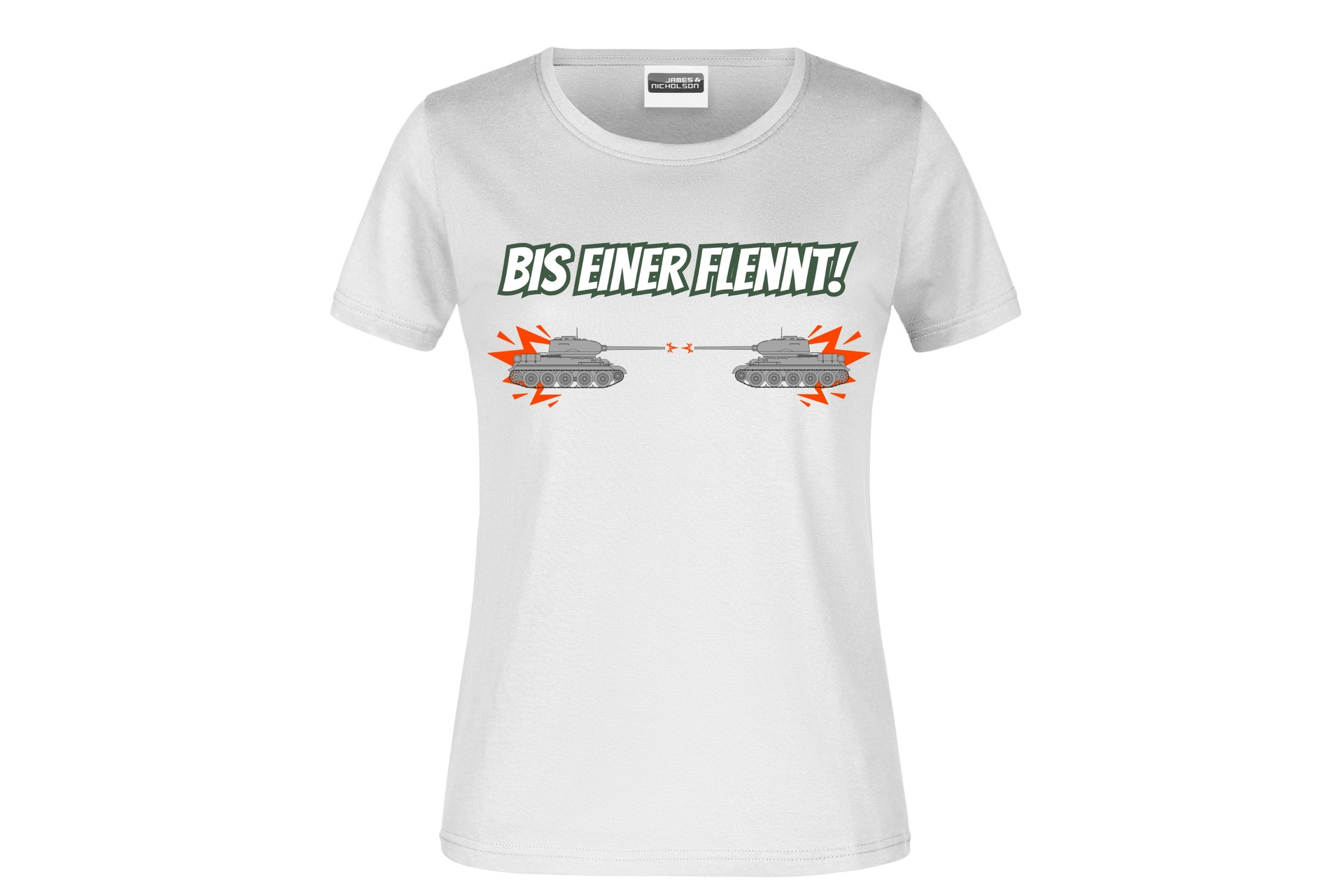 T-Shirt "Bis einer flennt!" für Damen vorn