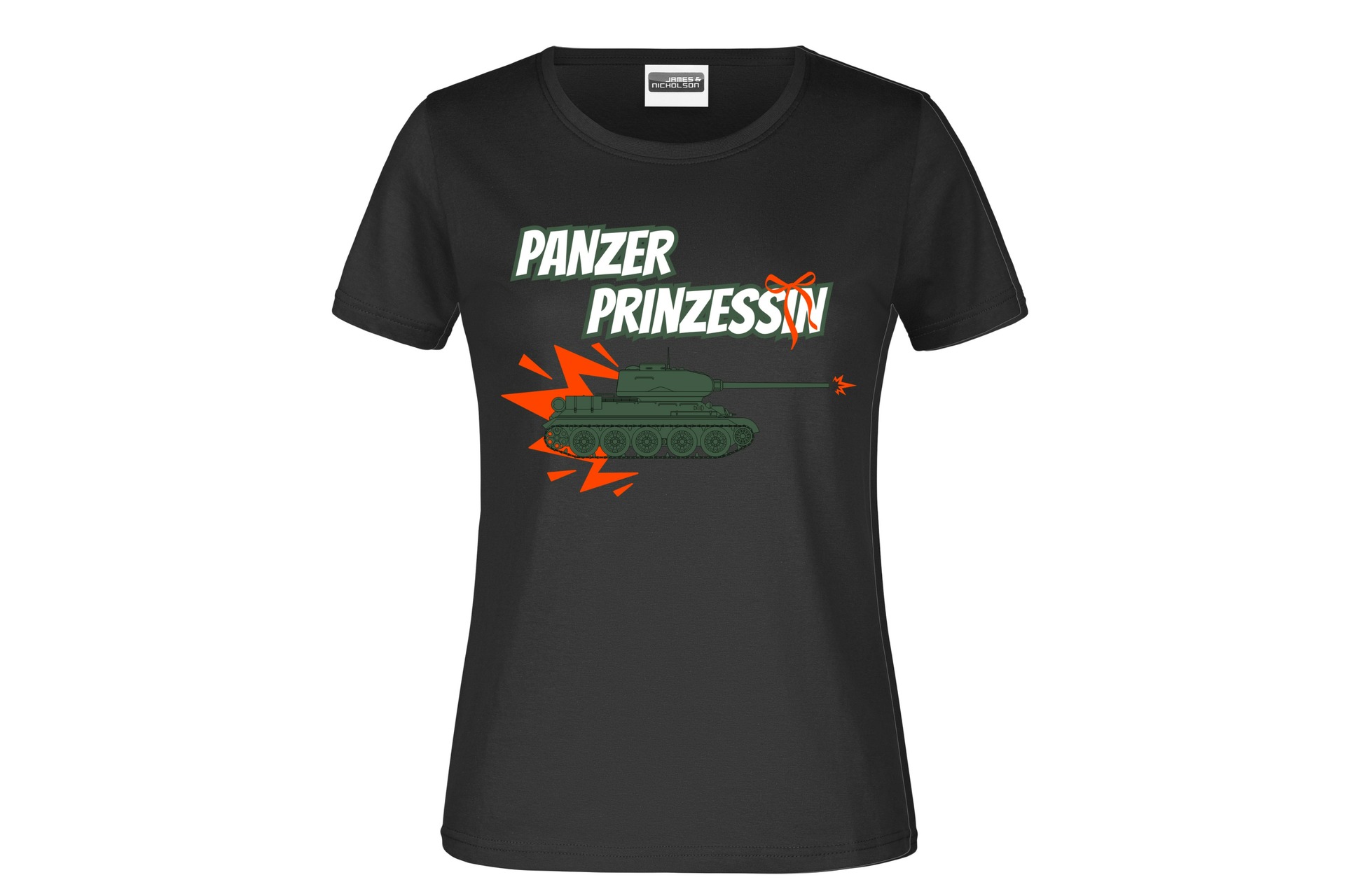 T-Shirt "Panzer Prinzessin" für Damen vorn