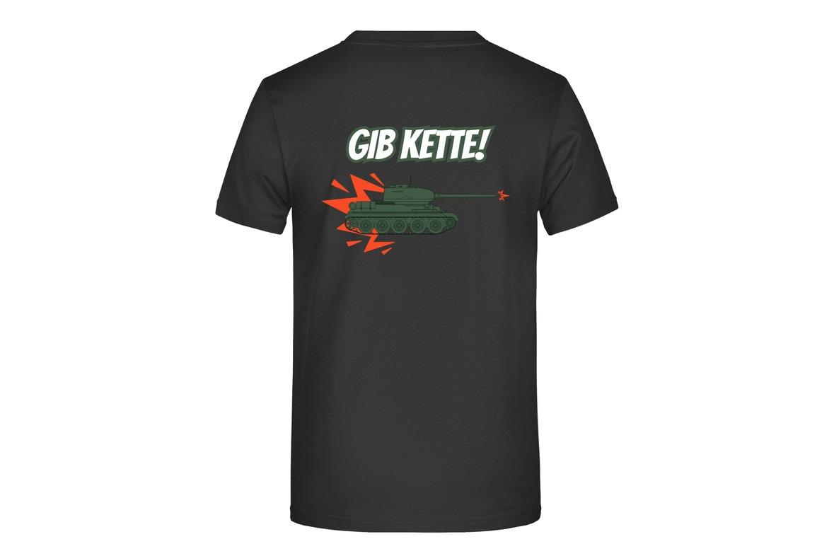 T-Shirt "Gib Kette!" für Herren hinten