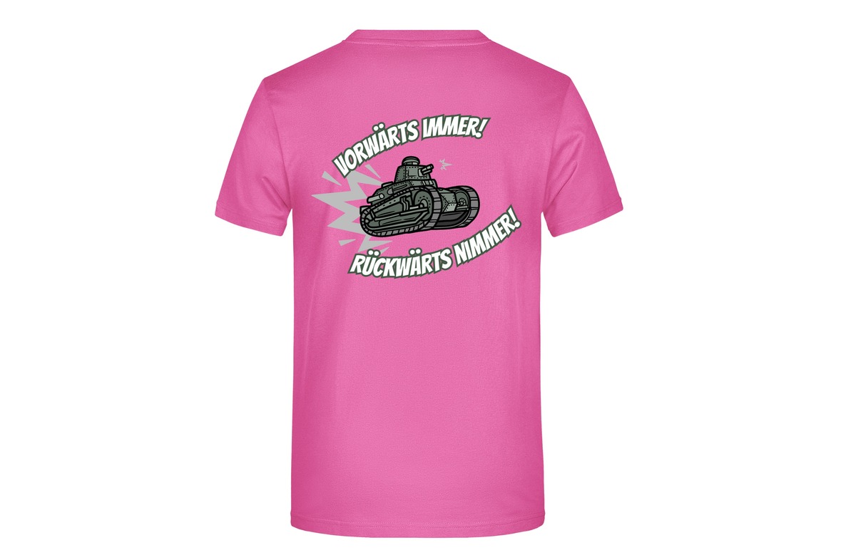 T-Shirt "Vorwärts immer - Rückwärts nimmer!" für Herren hinten