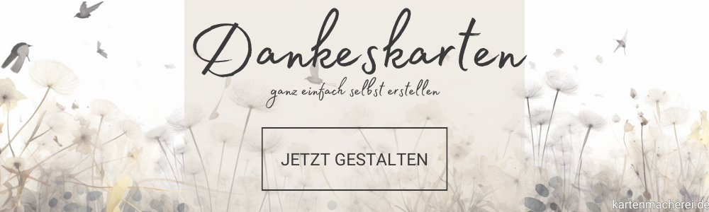 Banner Dankeskarten, kartenmacherei