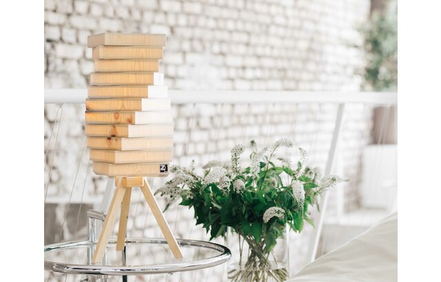 Zirbenholz Lampe | Tischlampe | helix1