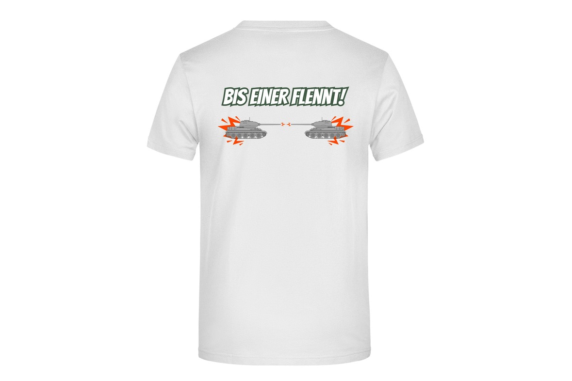 T-Shirt "Bis einer flennt!" für Herren hinten