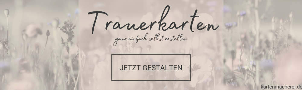 Banner Trauerkarten, kartenmacherei