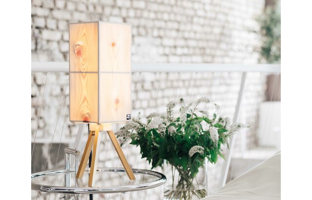 Zirbenholz Lampe