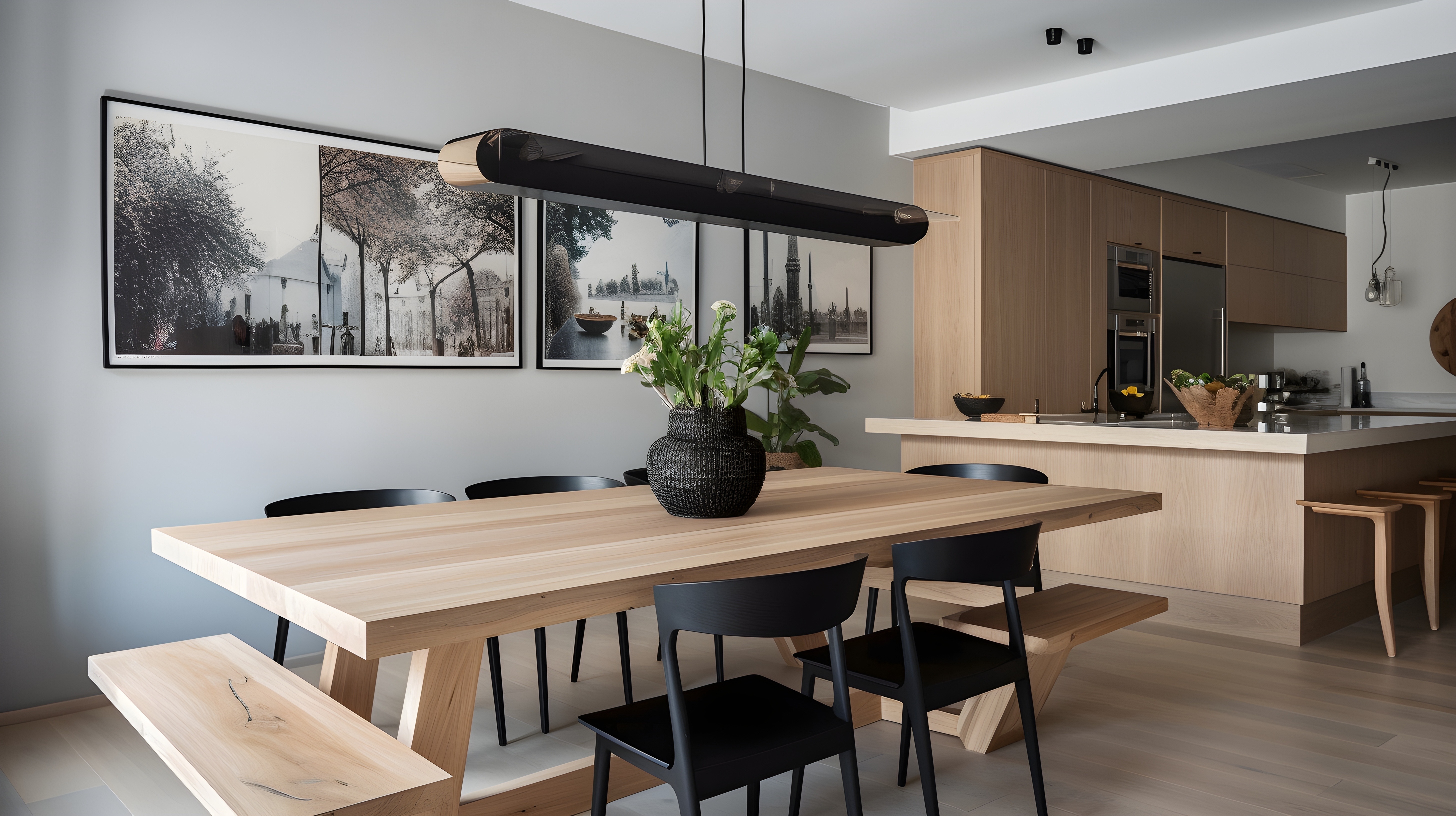 Wirkungsweise einer massiven Holz Tischplatte aus Eiche. | Adobe Stocks_Shohei