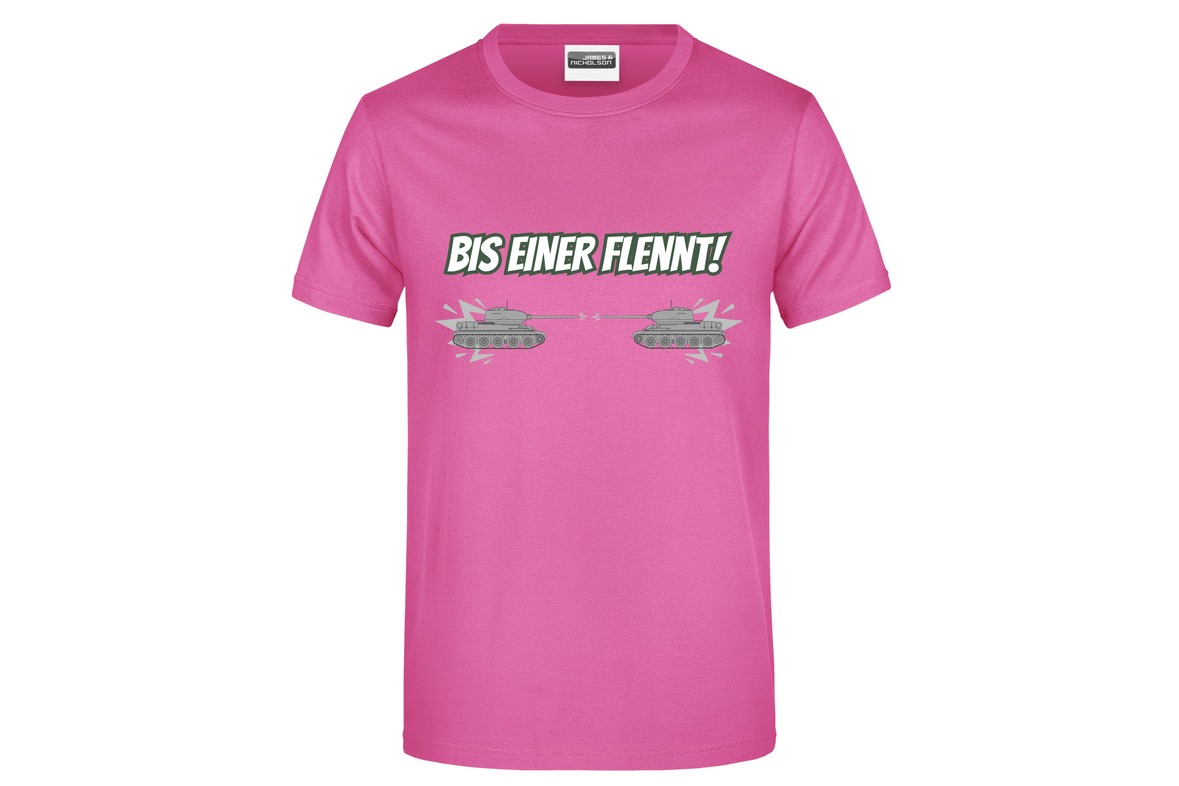 T-Shirt "Bis einer flennt!" für Herren vorn