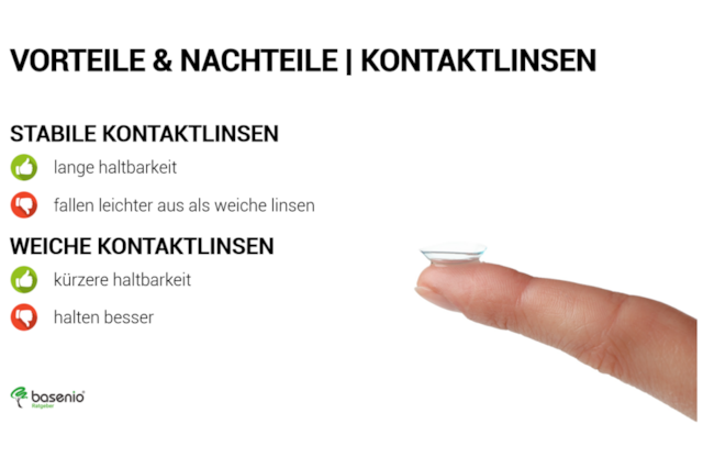 Kontaktlinsen harte & weiche | Vorteile & Nachteile