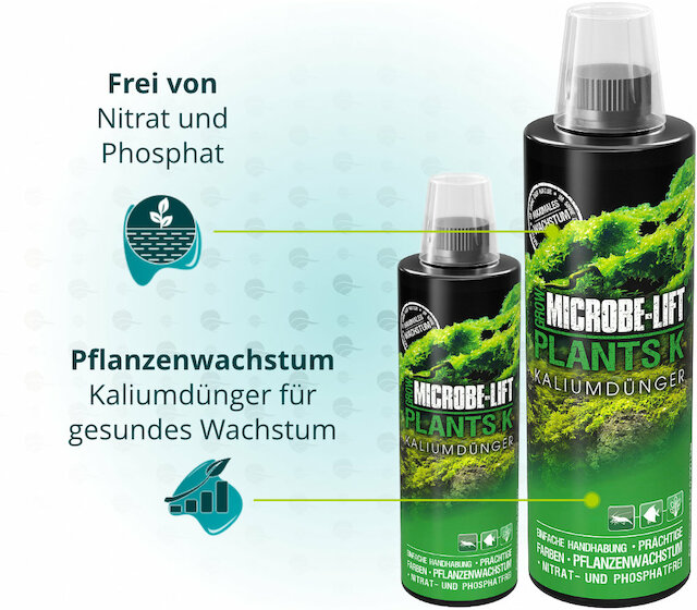 Dieses Bild zeigt die Eigenschaften von Microbe Lift Plants K - Kaliumdünger