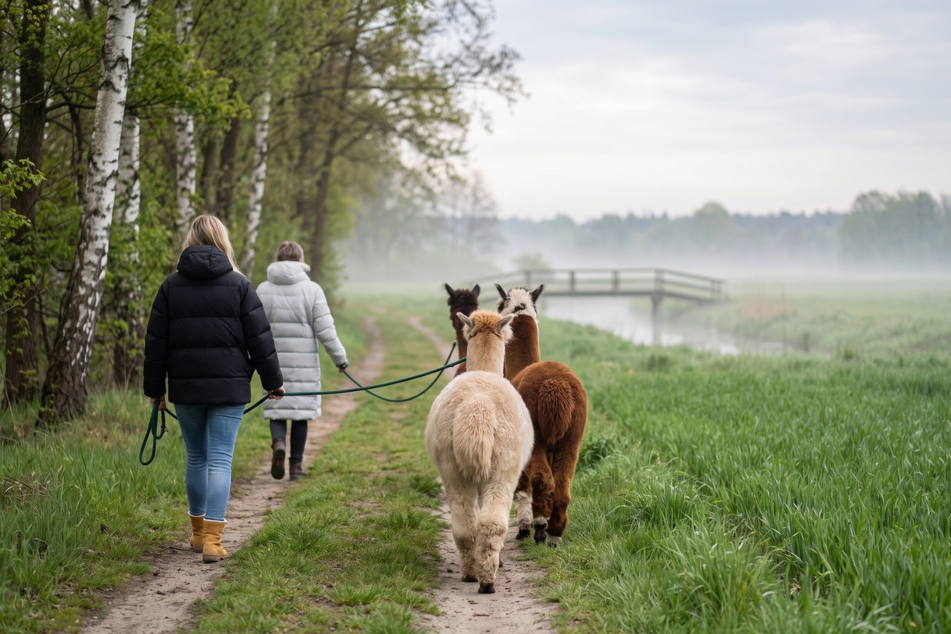 Alpaka Wanderung im Spreewald