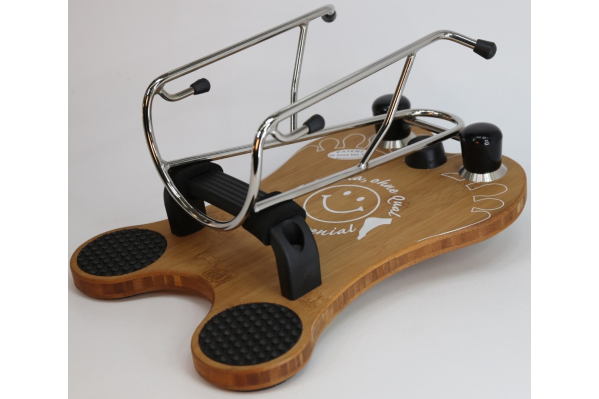 Strumpfanziehhilfe mit Stabilisatoren, Wandaufhängung verchromt (SAS)