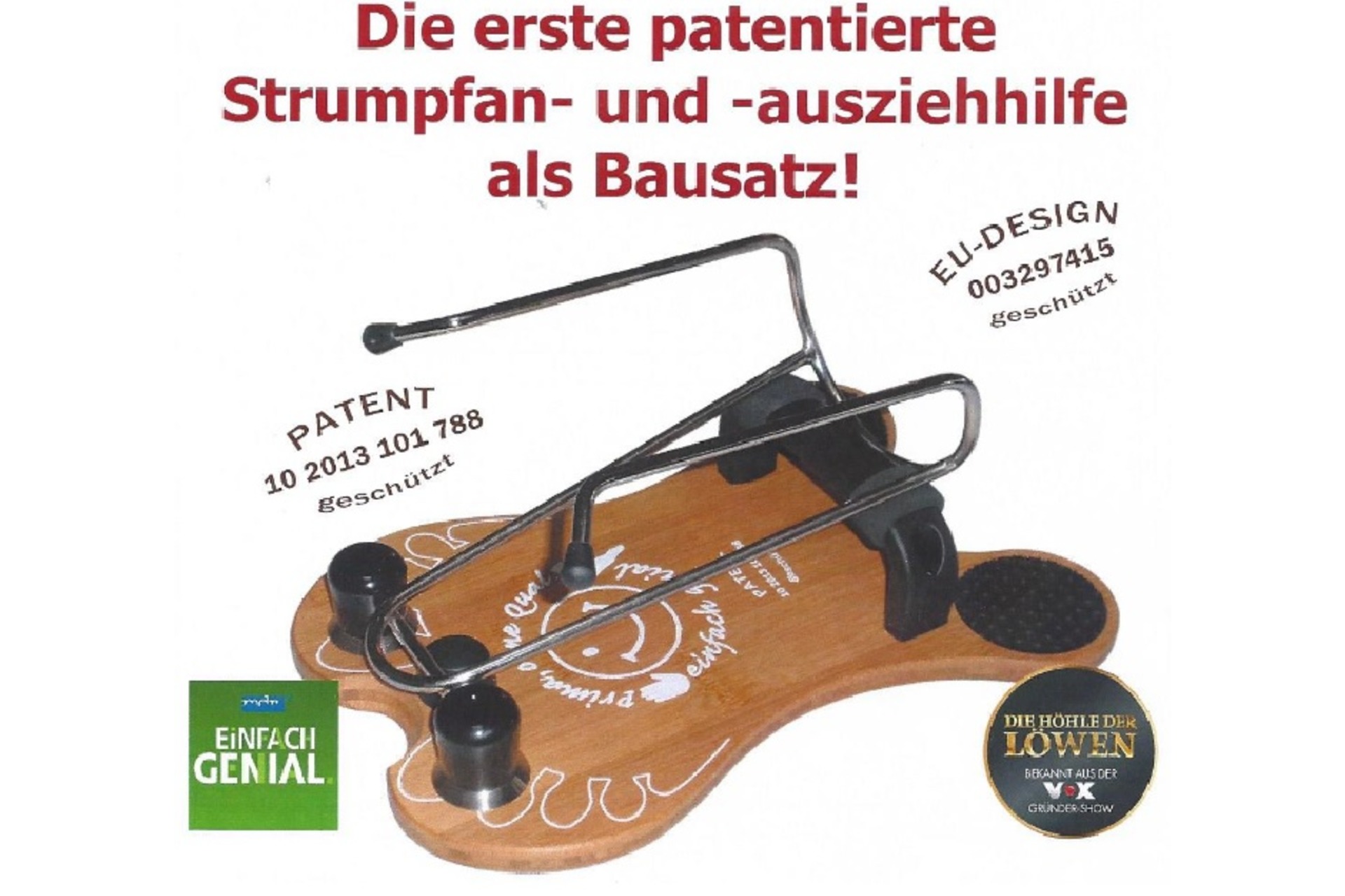 Strumpfanziehhilfe - Bausatz inclusive Wandaufhängung - SABAU