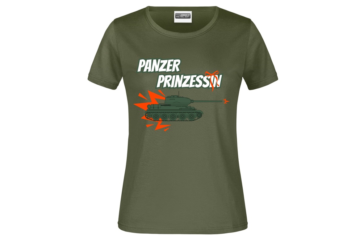 T-Shirt "Panzer Prinzessin" für Damen vorn
