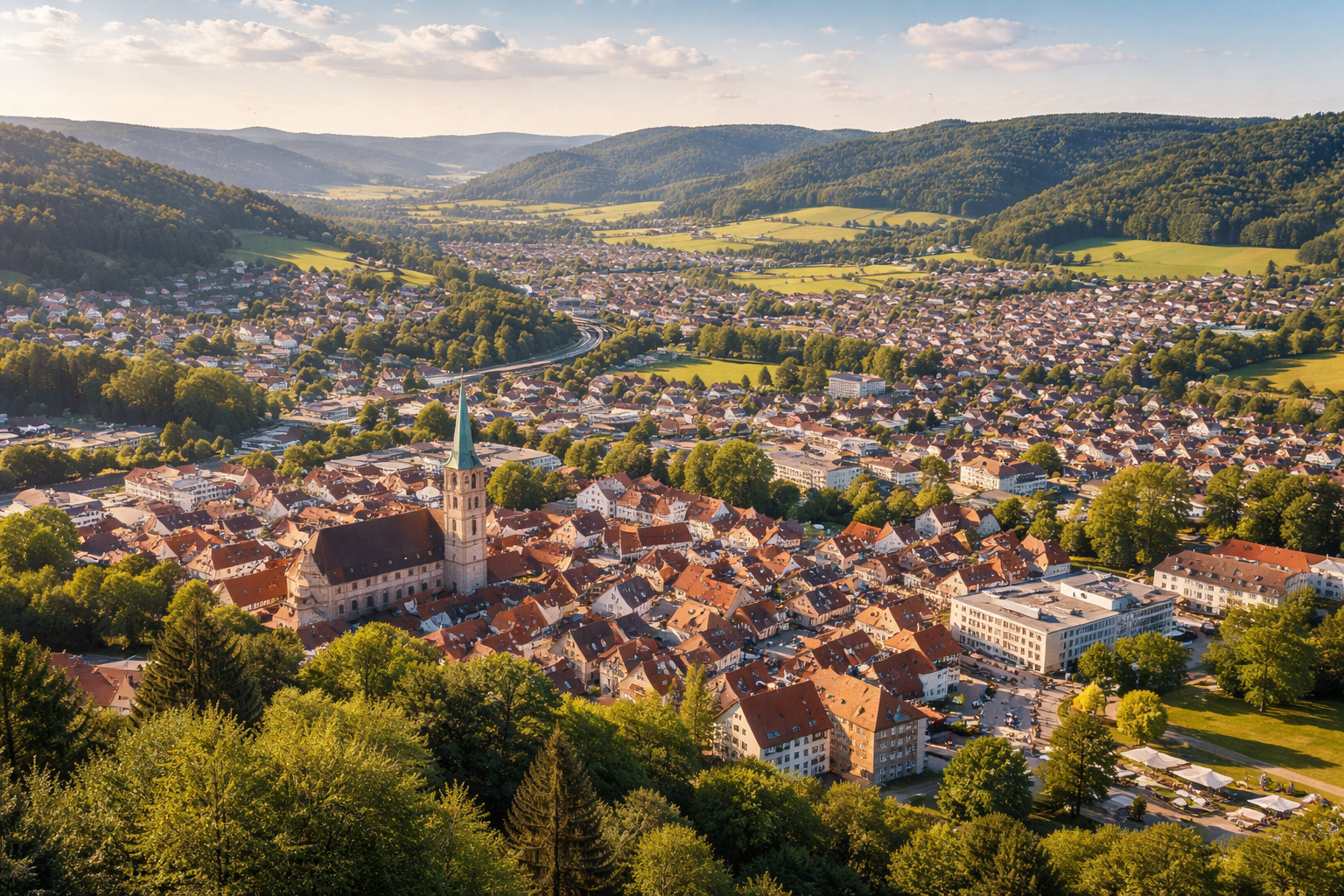 Hei&szlig;luftballonfahrt &uuml;ber der Landschaft