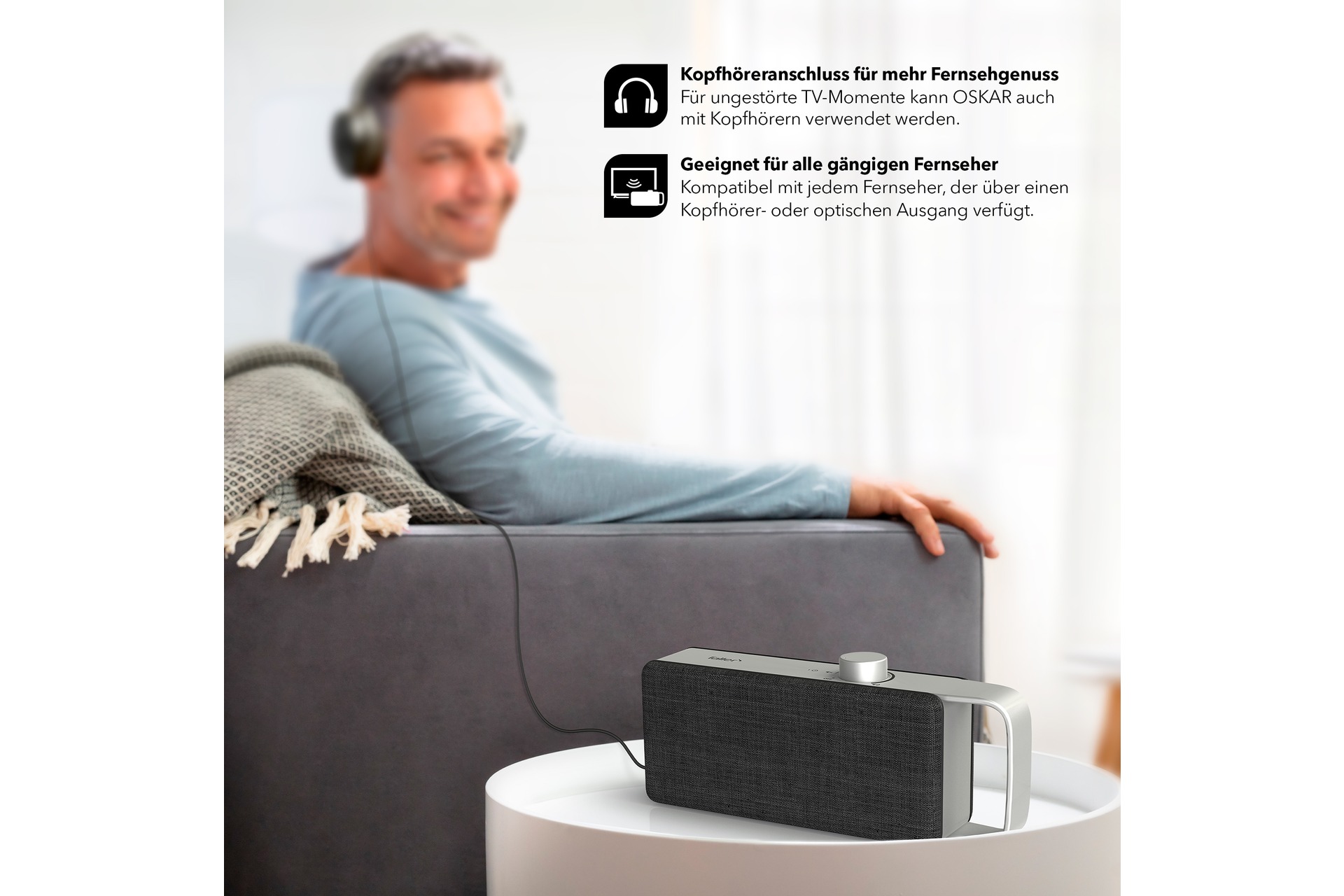 OSKAR Sprachverstärker & Hörverstärker für Fernsehen (TV)