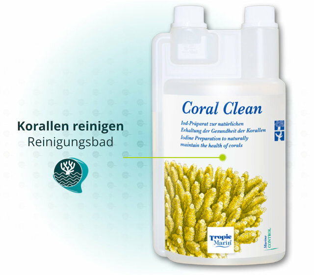 Dieses Bild zeigt den Vorteil von Tropic Marin Coral Clean