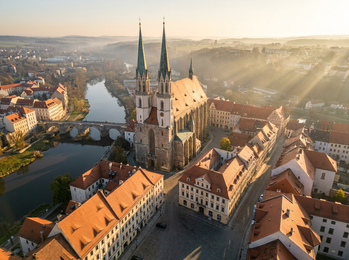 G&ouml;rlitz von oben Ballonfahrt