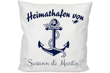 Unikatolo Kissen Motiv Anker mit Name personalisiert