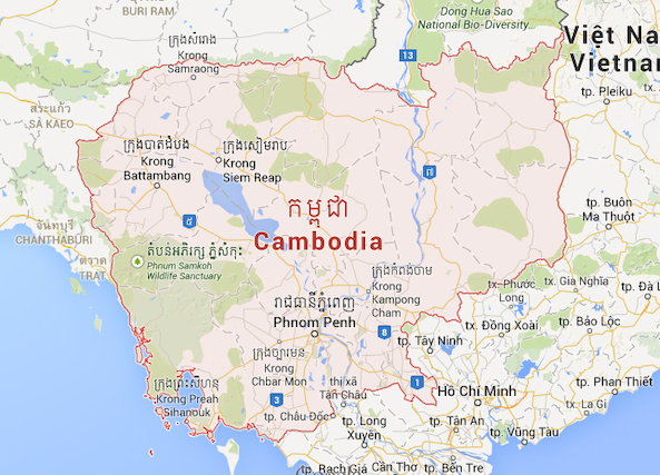 Kambodscha, Karte, Google Maps