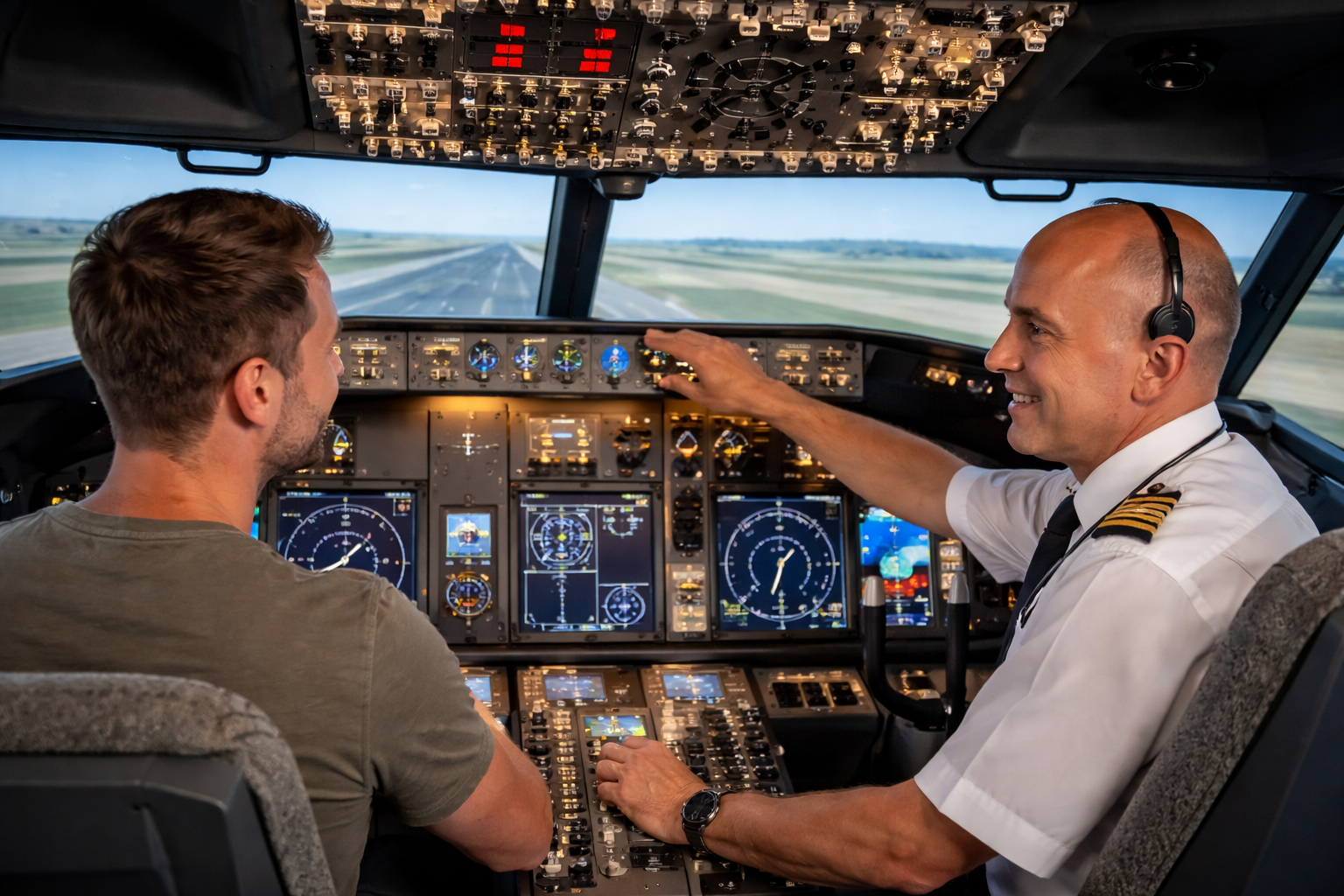 Einstieg ins Cockpit