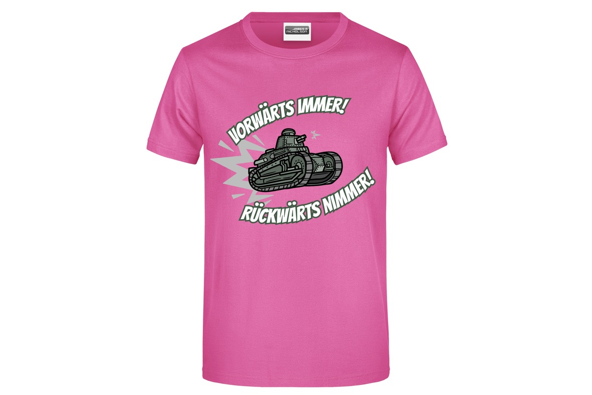 T-Shirt "Vorwärts immer - Rückwärts nimmer!" für Herren vorn